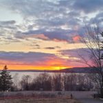 An early spring sunset over the Bras d'Or Lake, Cape Breton