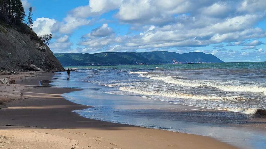 This is a picture of a beach on Aspy Bay, part of our Explore Cape Breton series
